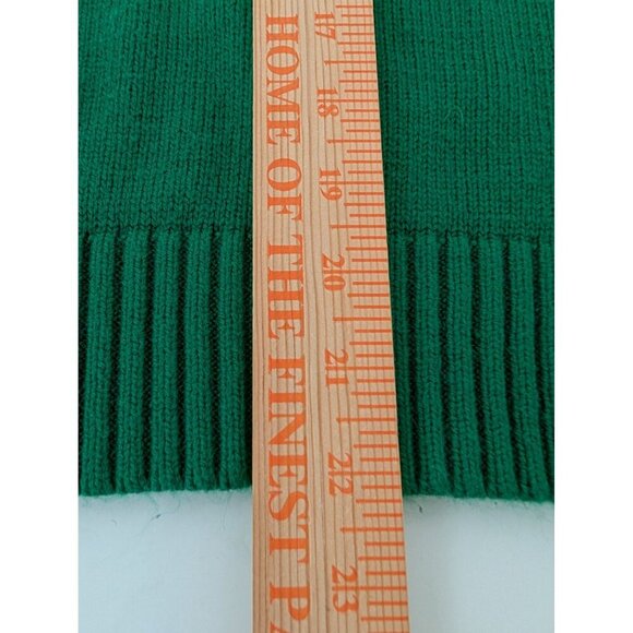 Angashion Snow Leopard Sweater Womens Size Medium Green Artsy Animal Print Knit - Picture 9 of 9